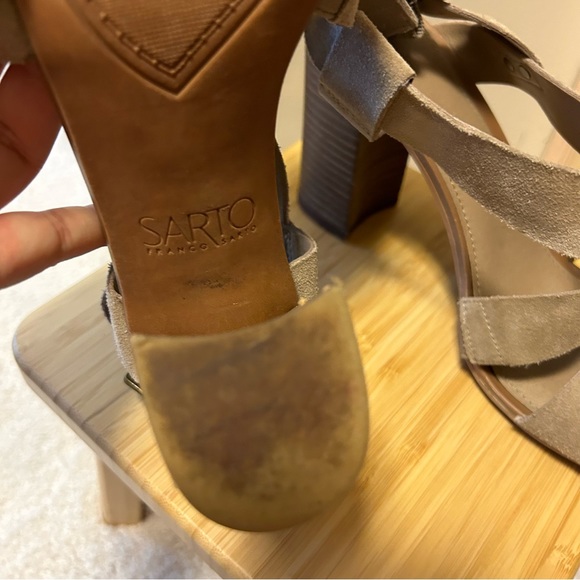 Franco Sarto Sabine Suede Leather Sandals - Picture 7 of 13
